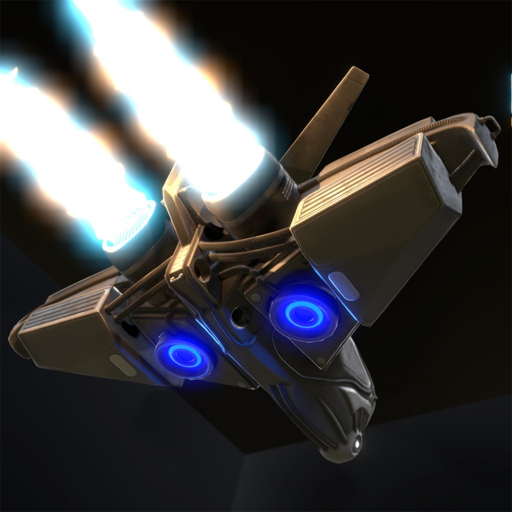 Intergalactic Spaceship in Blender 2.8 Eevee preview image 3